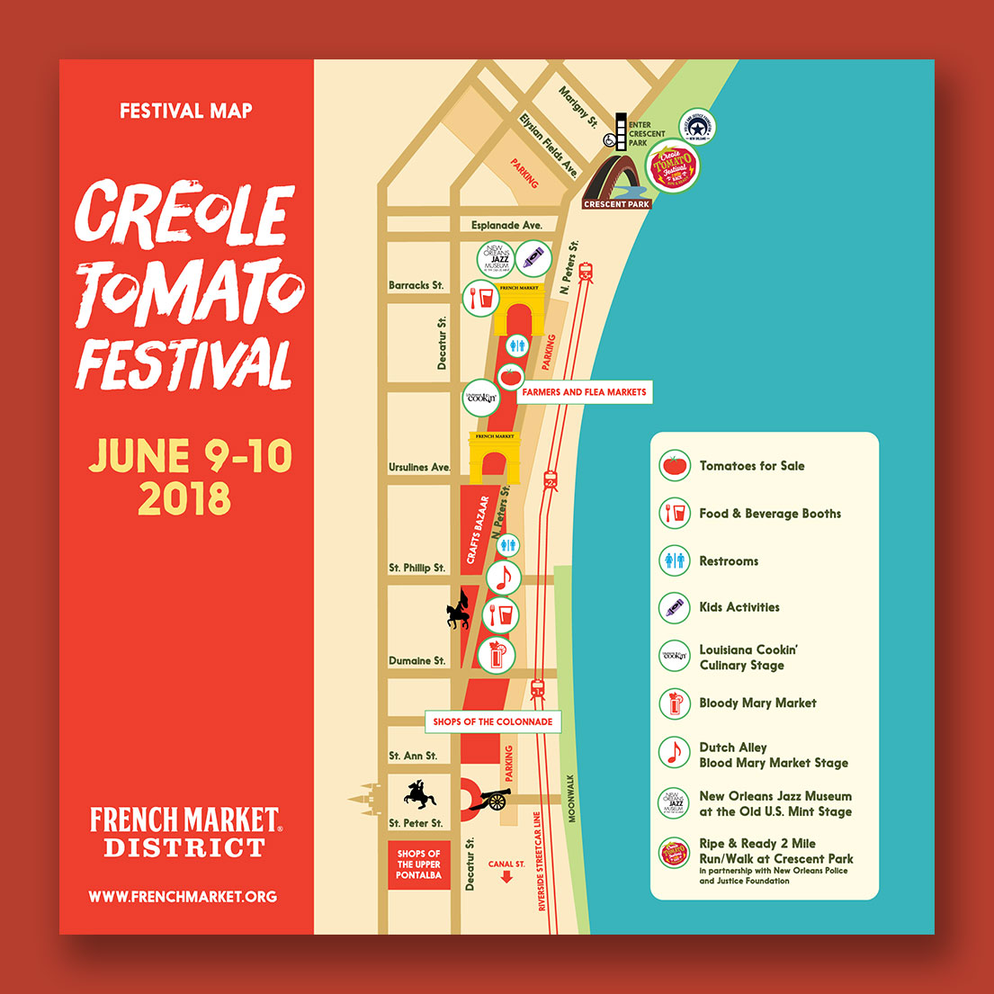 Creole Tomato Festival Map