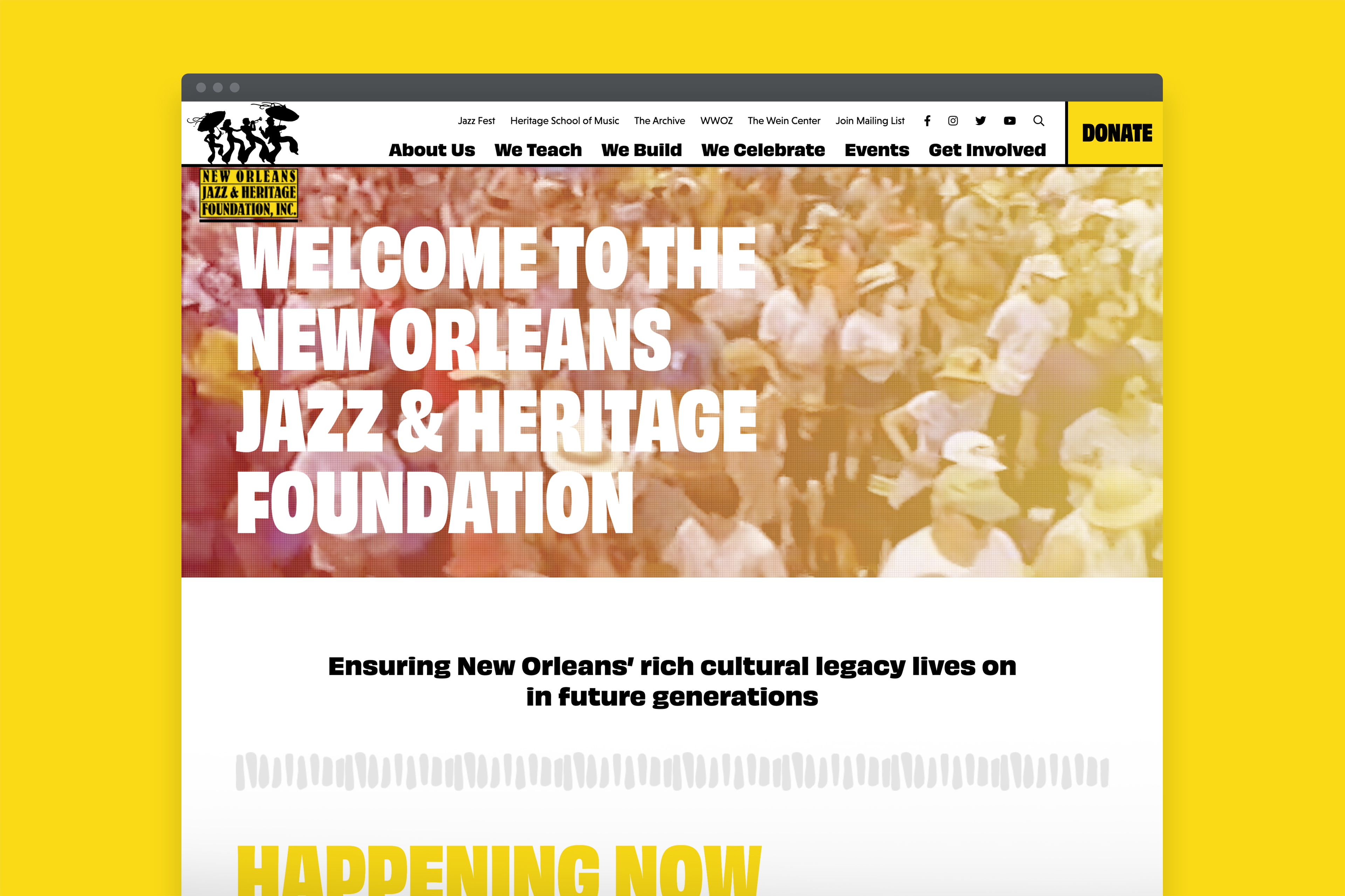 New Orleans Jazz & Heritage Foundation Website