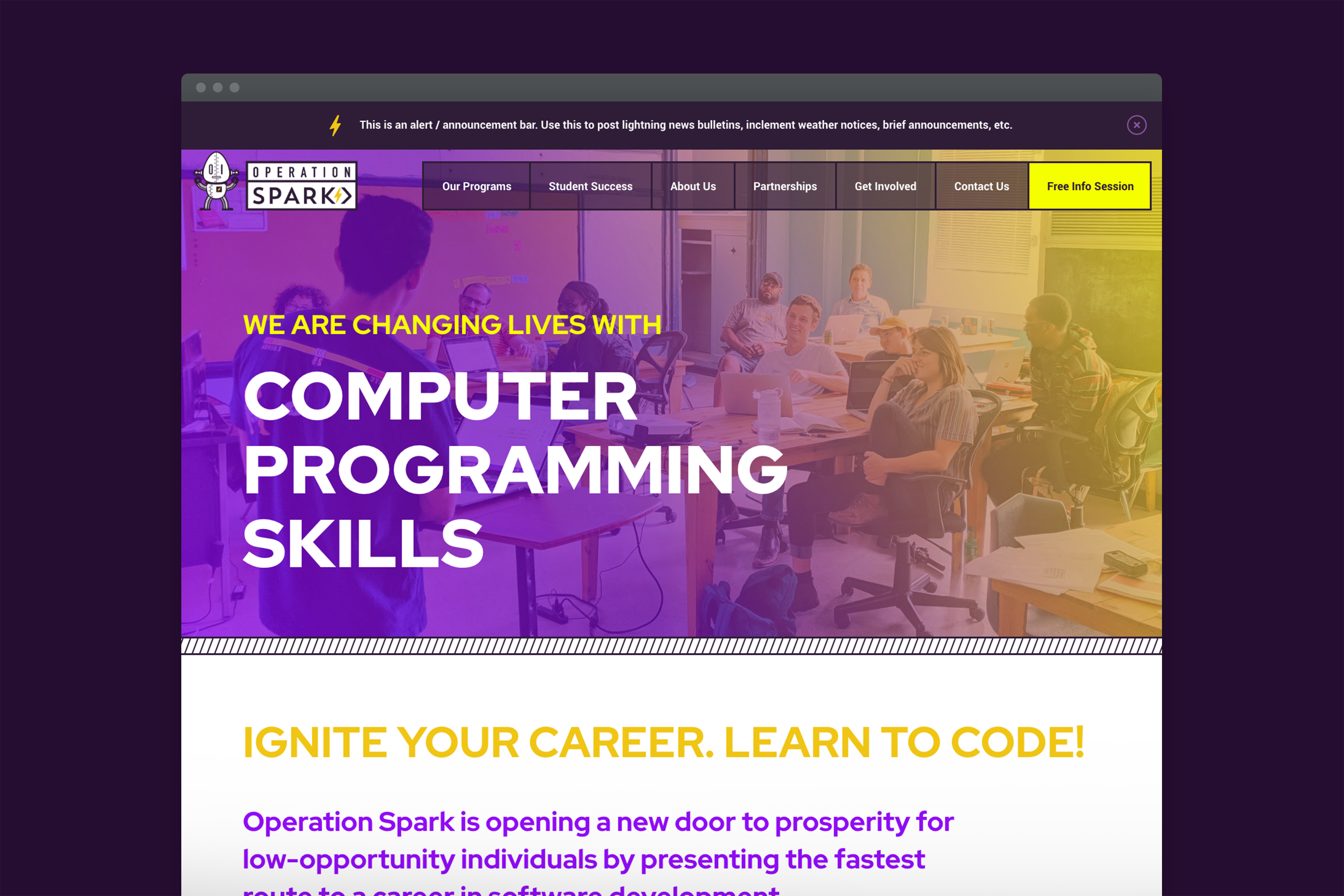 Operation Spark Website