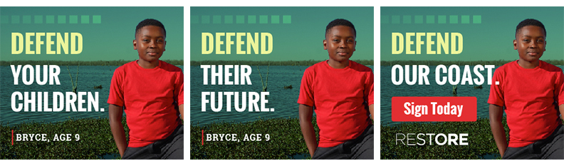 Restore the Coast. Protect their Future. Digital Ads
