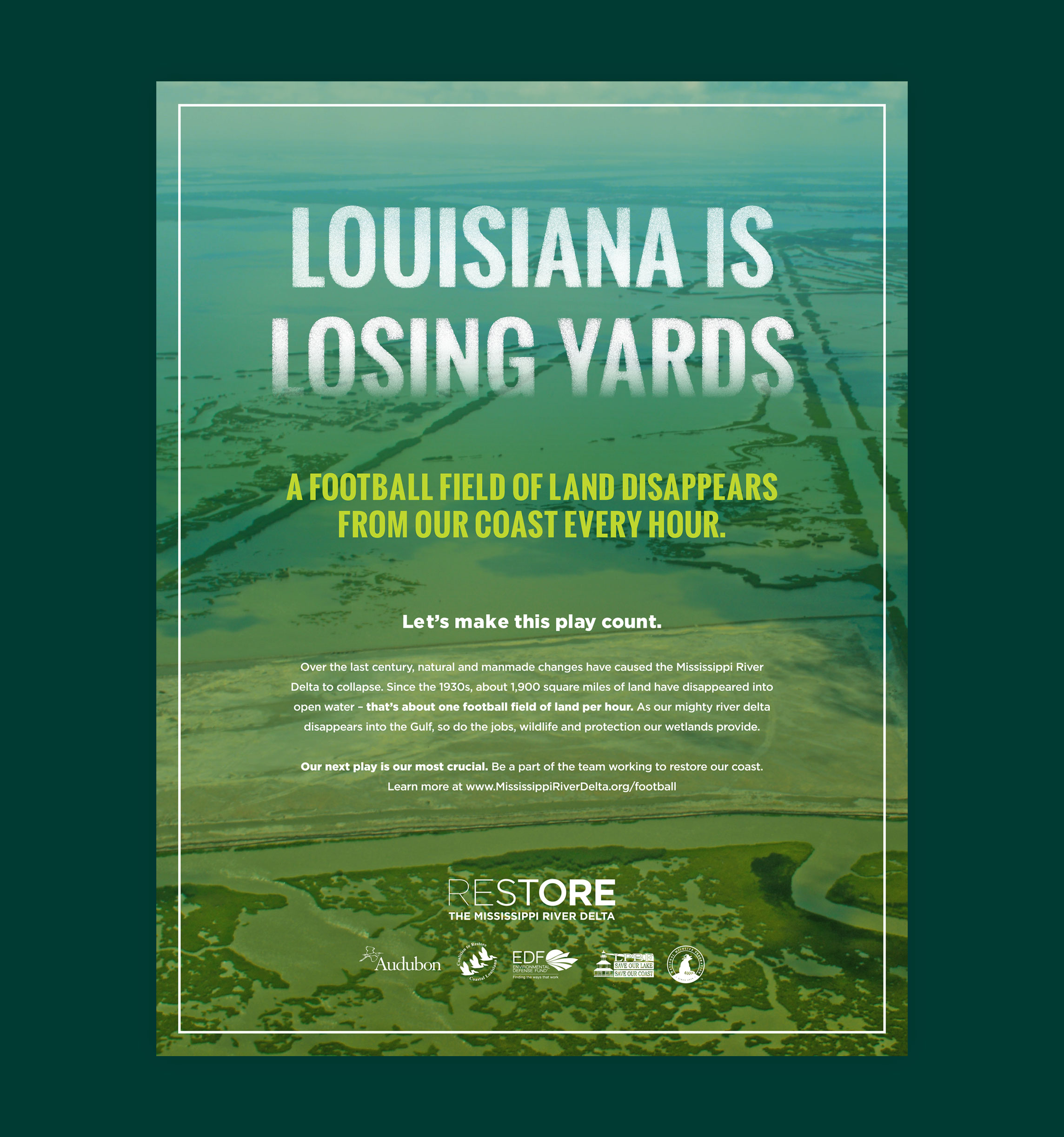 Restore the Mississippi River Delta Print Ad