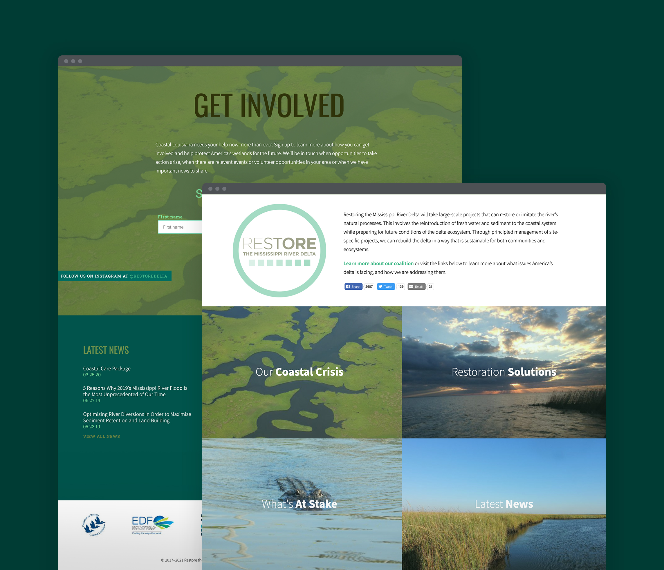 Restore the Mississippi River Delta Website