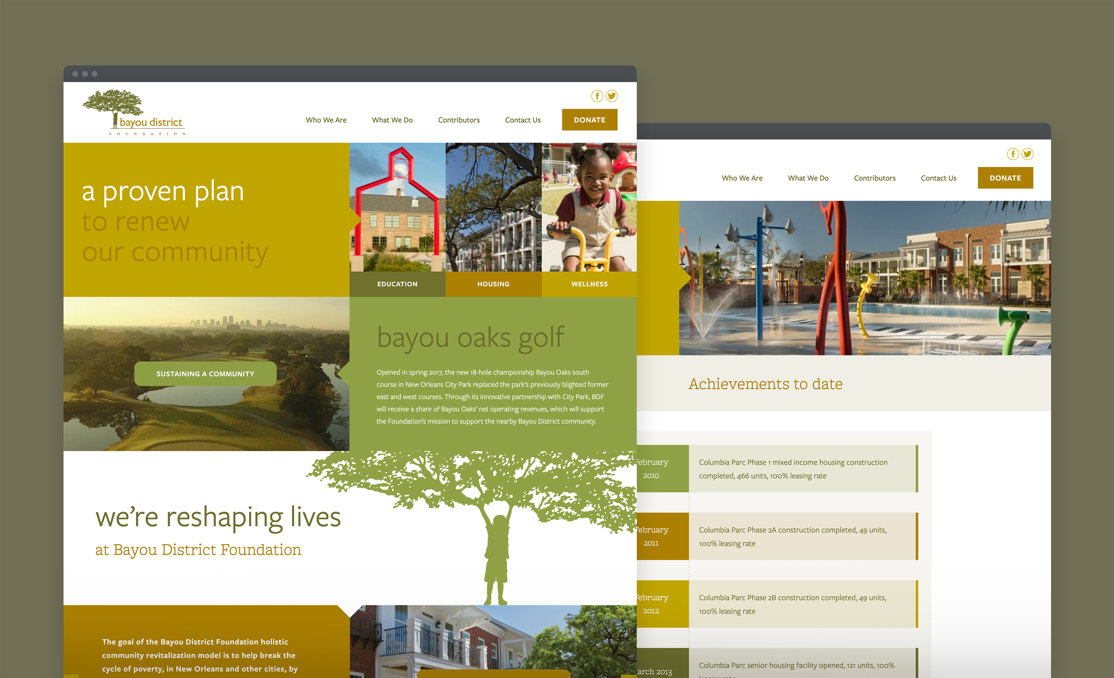 Website Collection - Bayou District Foundation