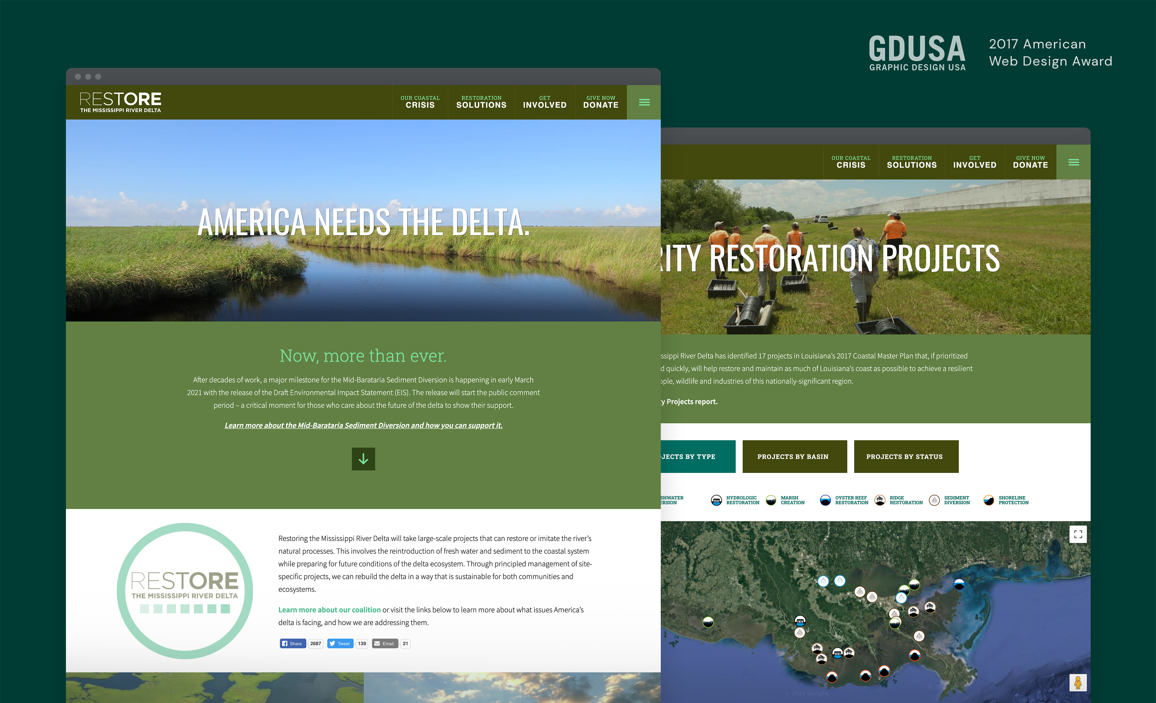 Website Collection - Restore the Mississippi River Delta